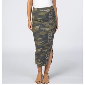 *New* Pink blush maternity camo full length skirt